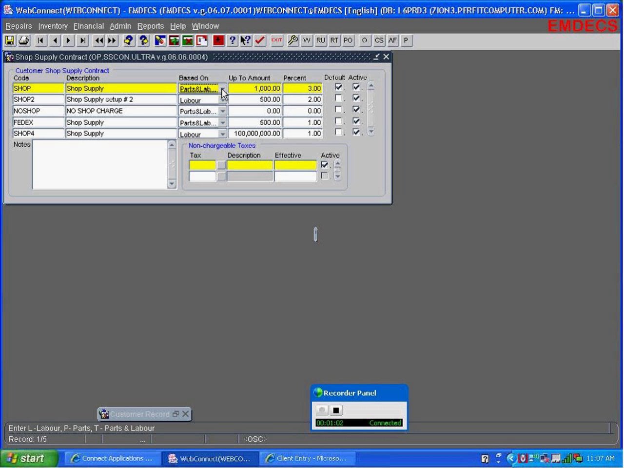 Setting Up Shop Supply Charges on Vimeo