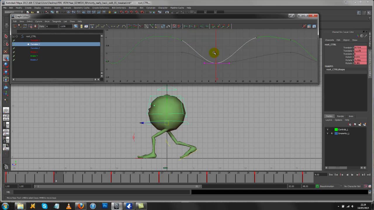 32 Frame Walk Cycle Animation Tutorial - Part 1 on Vimeo