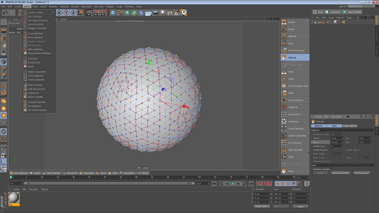 Making a Golf Ball within a minute Mini Tutorial with Cinema 4D R13