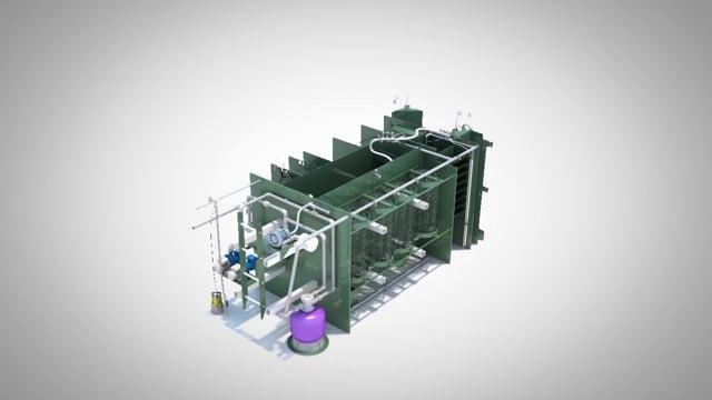 3D анимация станции очистки воды