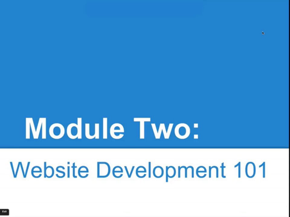 Module 2: Website Development 101 on Vimeo