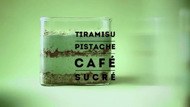 VERT van Carte Noire: Tiramisu pistache in café sucré