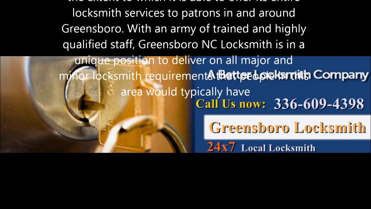 Greensboro NC Locksmith Locksmith Greensboro NC on Vimeo