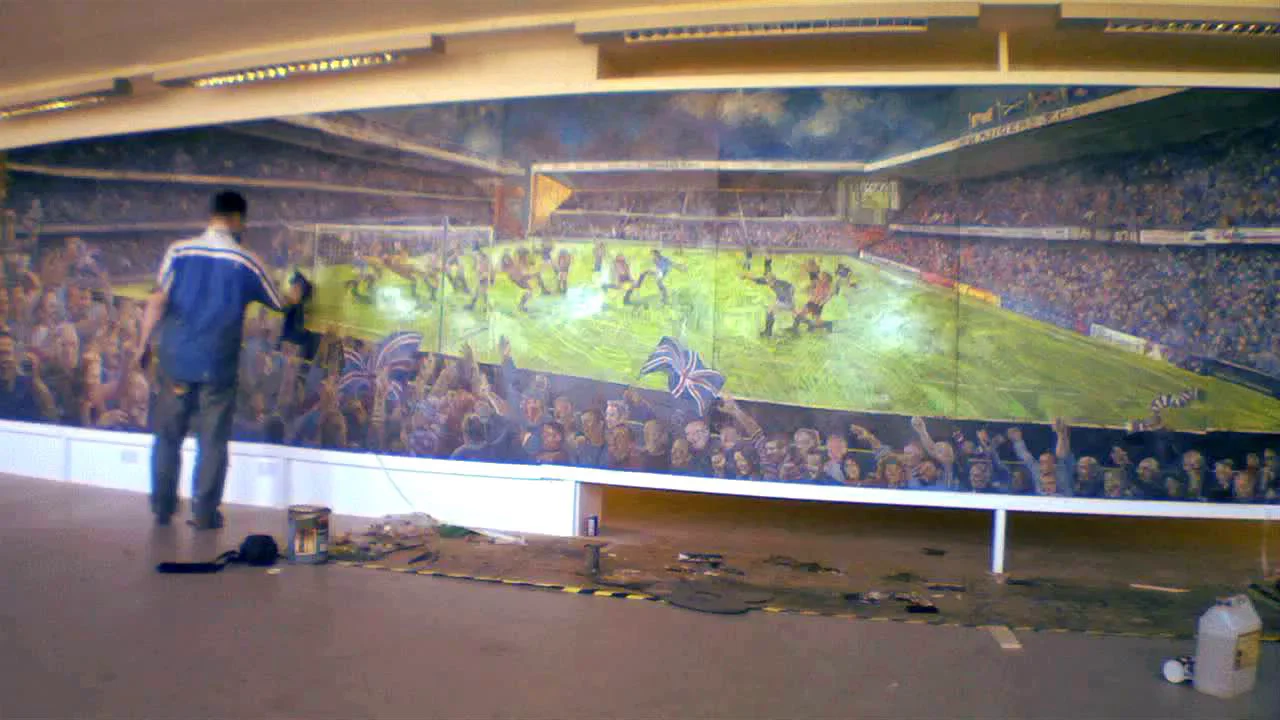 Rangers Mural - 'Goaltime at Ibrox' on Vimeo