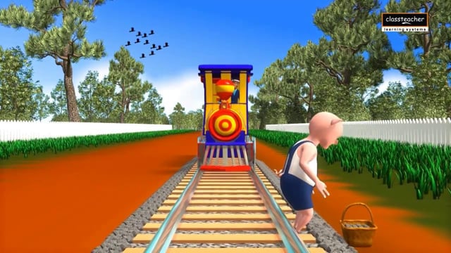 English Nursery Rhymes (Poems) - Piggy On The Railway - 3D Animated Song  for Children with Lyrics in Classteacher Learning Systems on Vimeo