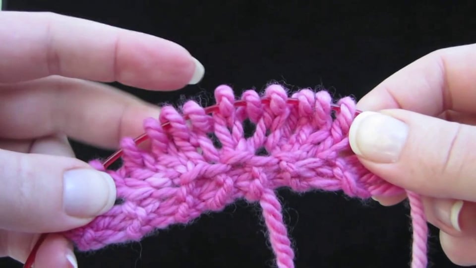 Garter Tab Cast-On For Triangular Shawls