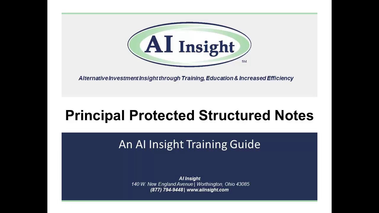 Principal Protected Structured Notes