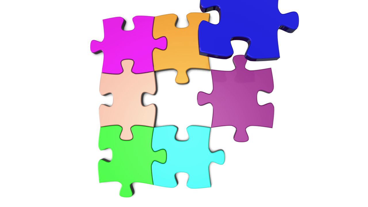 Colorful Jigsaw Puzzle Coming Together on Vimeo