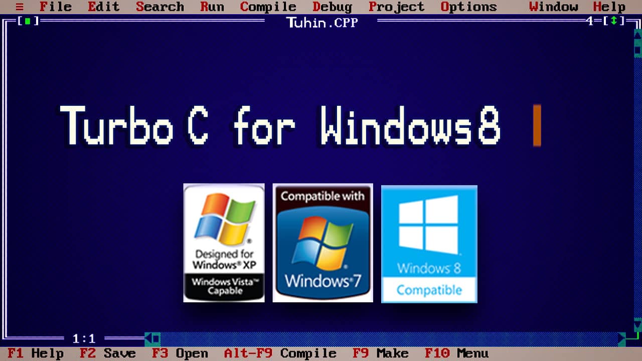 Turbo C/C++ - for Windows 8 & how to execute a basic C - Program. on Vimeo