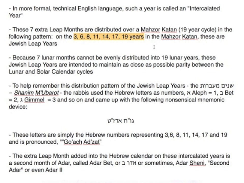 31 The Basics of the Hebrew Calendar, Part 3 of 4 on Vimeo