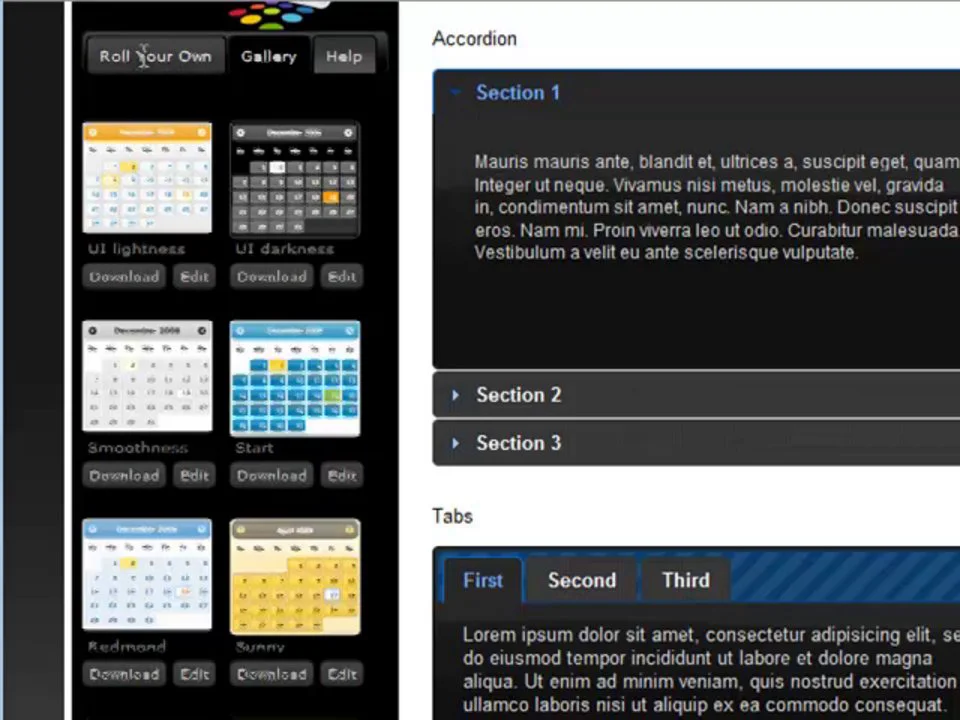 Creating Custom Themes with jQuery UI ThemeRoller