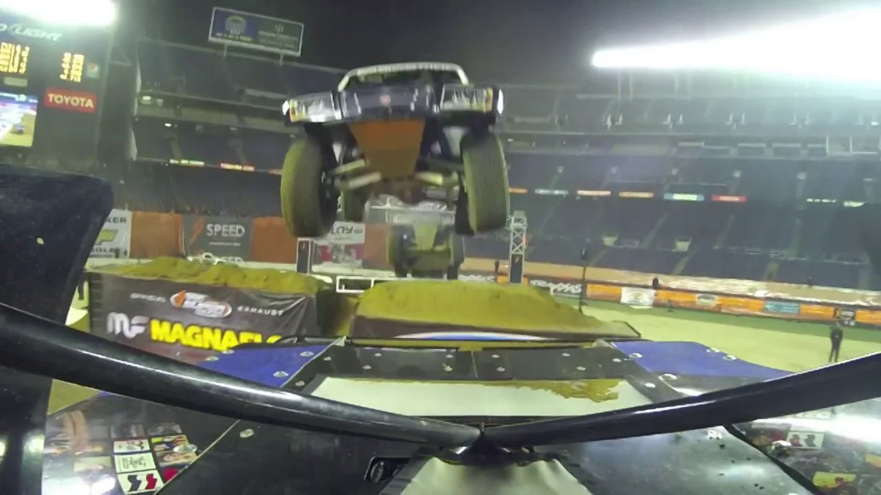 Onboard with Arie Luyendyk Jr. Stadium Super Trucks - Adrian Cenni and ...