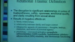 Dec. 2, 2005 - The Relational Trauma of Incest: A Family-Based Approach to Treatment