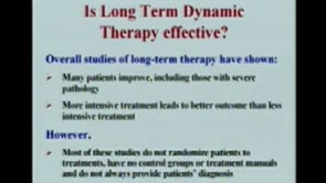 October 6, 2006 - Research on Dynamic Therapy: Outcome and Process