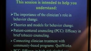 May 19, 2006 - Brief Physician-delivered Counseling for High Risk Alcohol and Tobacco Use