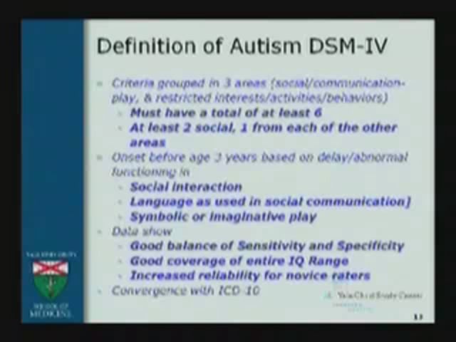 October 10, 2008 - Understanding the Social Nature of Autism: Advances in Research and Implications for Early Diagnosis