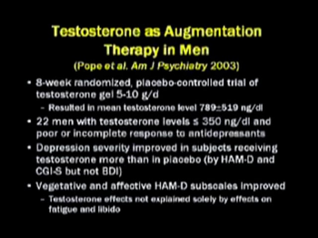 May 13, 2010 - Androgens and Depression Severity in Women