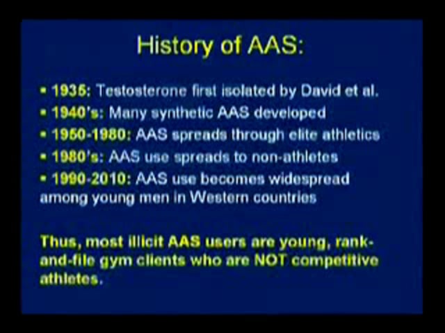 October 14, 2010 - Anabolic Androgenic Steroid Dependence: A Looming Public Health Problem?