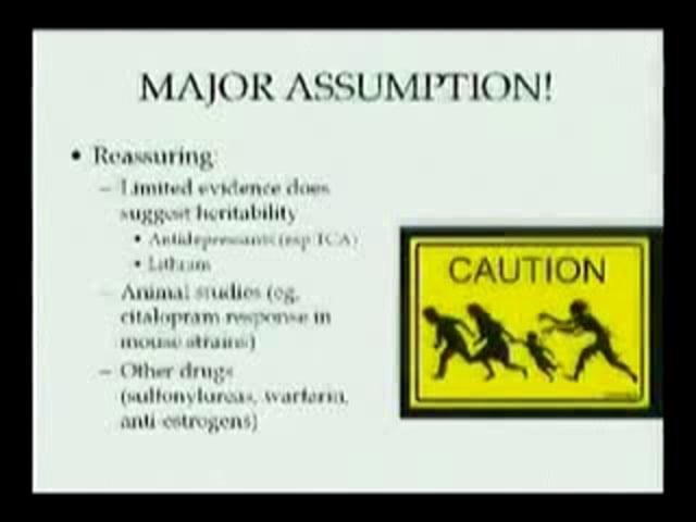 March 19, 2009 - From Drug to Gene and Back Again: Pharmacogenetics and Drug Discovery in the Mood Disorders