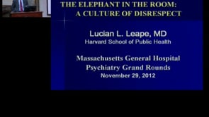 November 29, 2012 - The Elephant in the Room: A Culture of Disrespect