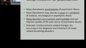 October 25, 2012 - Sleep Medicine for Psychiatrists