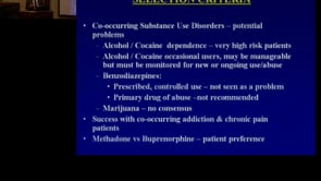 January 26, 2012 - The Buprenorphine Story – Major Progress in the Pharmacotherapy of Opioid Dependence