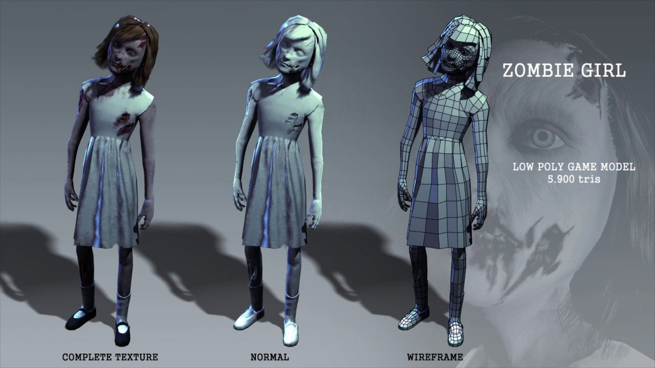 Zombie Girl Game Model