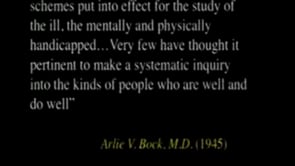 March 24, 2011 - The Effect of Mental Health on Physical Health: A 70 Year Prospective Study