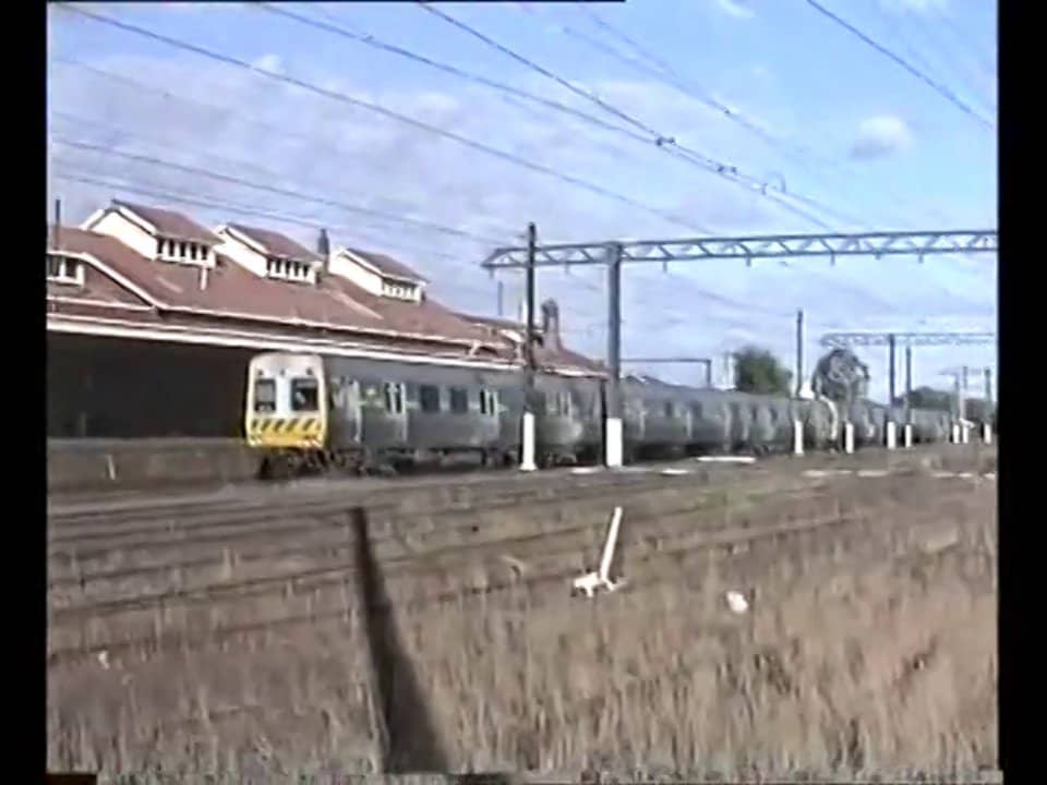 Electric trains between Warragul and Drouin Victoria early 1990s on Vimeo
