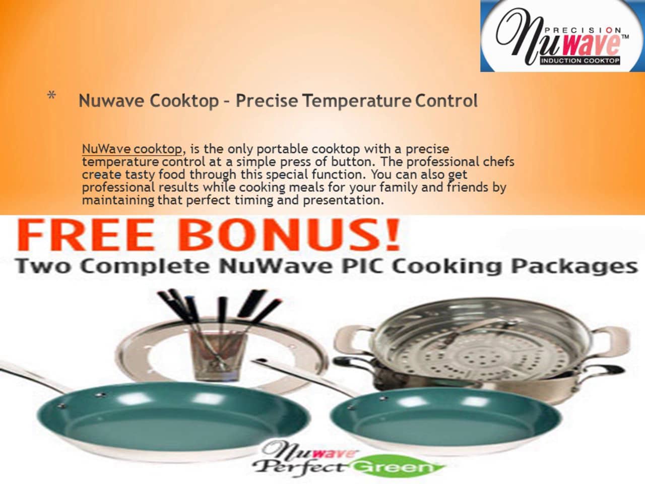 Innovative Nuwave Precision Induction Cooktop on Vimeo