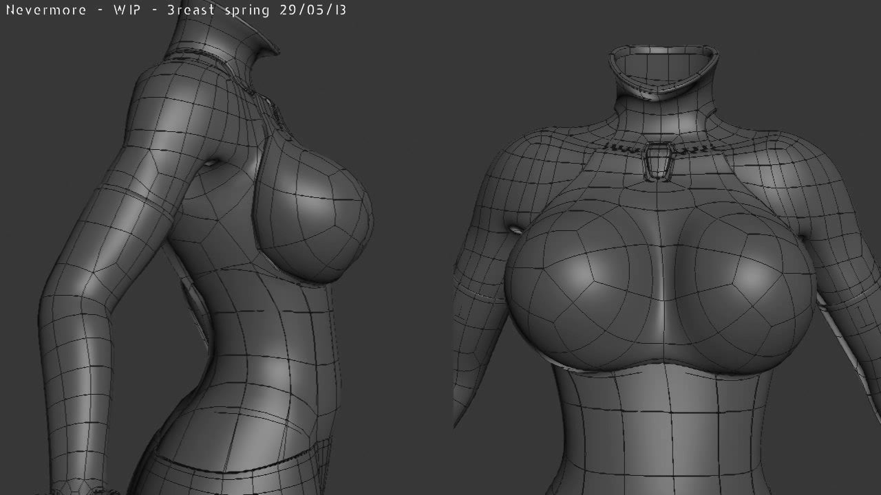 WIP - Breast bounce test - slow motion