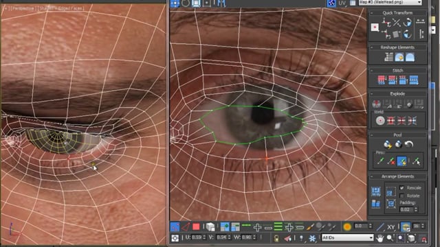 how to texture a head model in 3ds max by mike bauer