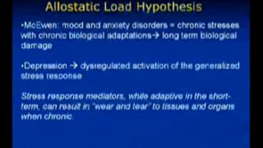 April 29, 2010 - Inflammatory Cytokines and Stress Related Aging: Evidence in Depression