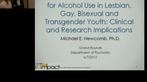 June 7, 2012 - Risk and Protective Factors for Alcohol  Use in Lesbian, Gay, Bisexual and Transgender Youth