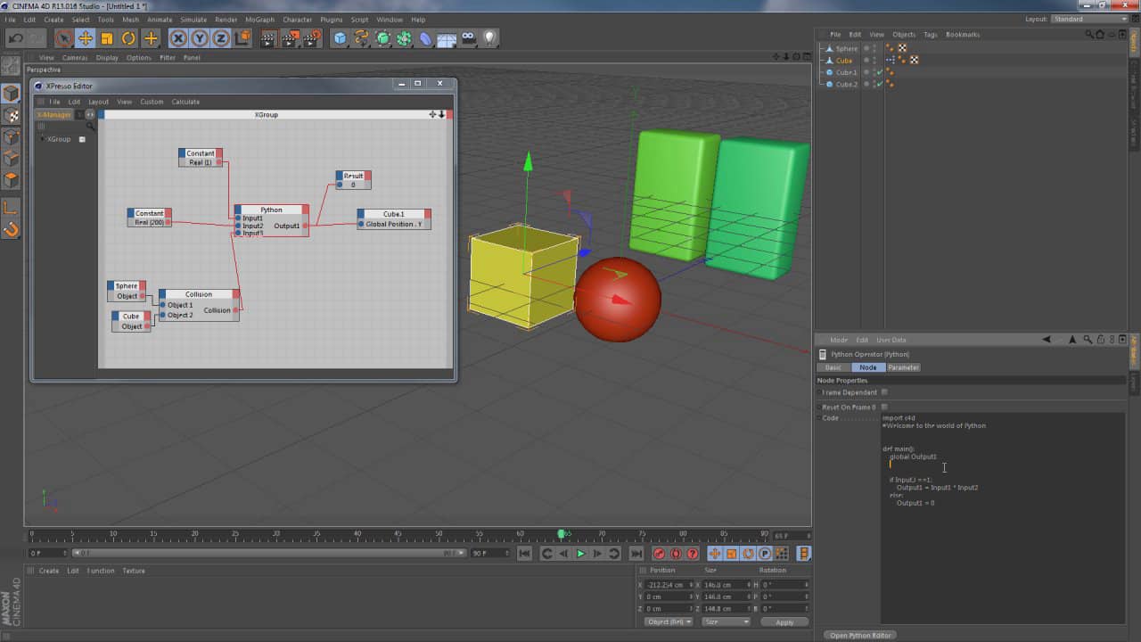 How to use XPresso Python node on Vimeo