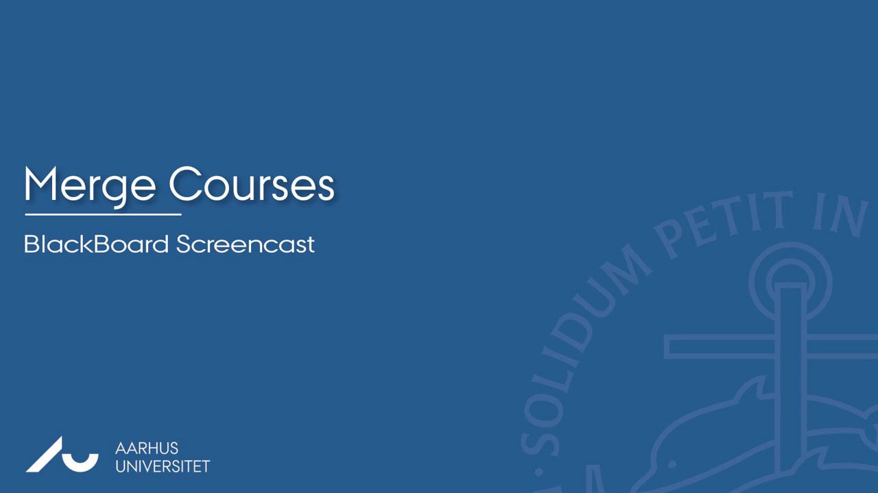 BlackBoard Merge courses on Vimeo