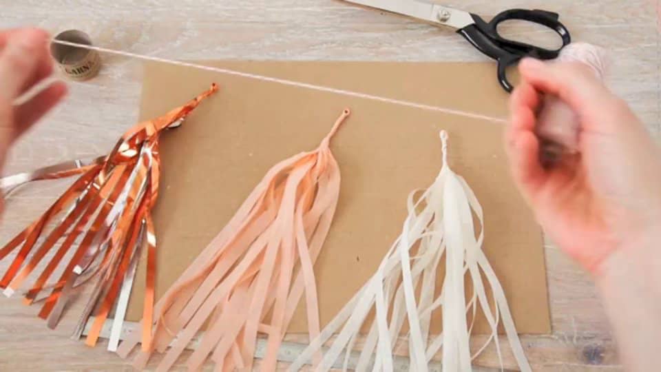 DIY Tissue Paper Tassel Garland (Part 2) on Vimeo