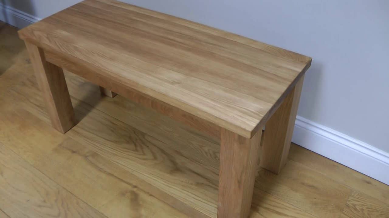 Baltic wooden bench made from solid oak www.topfurniture.co.uk on Vimeo