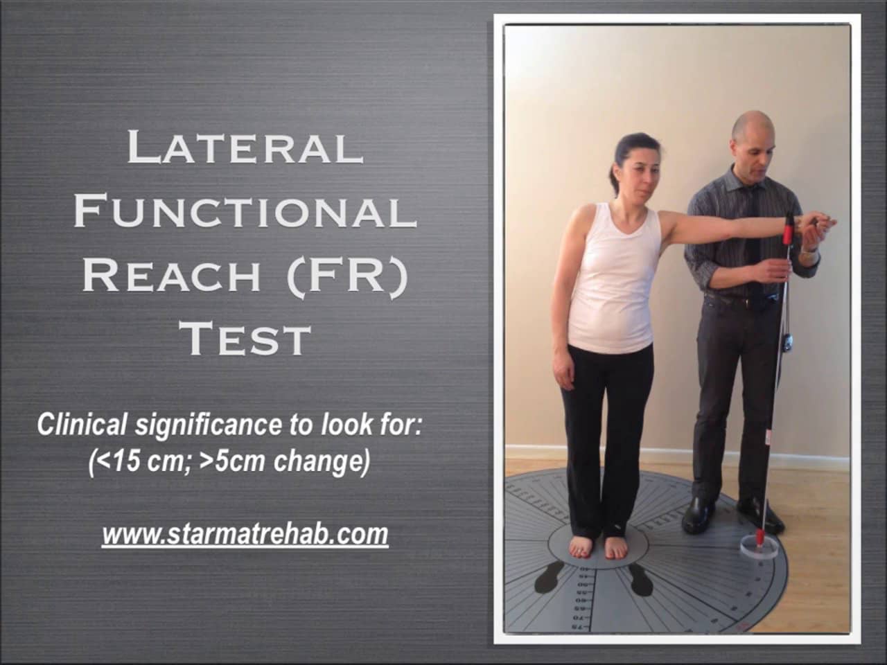 STARmat Lateral Functional Reach (FR) Test on Vimeo