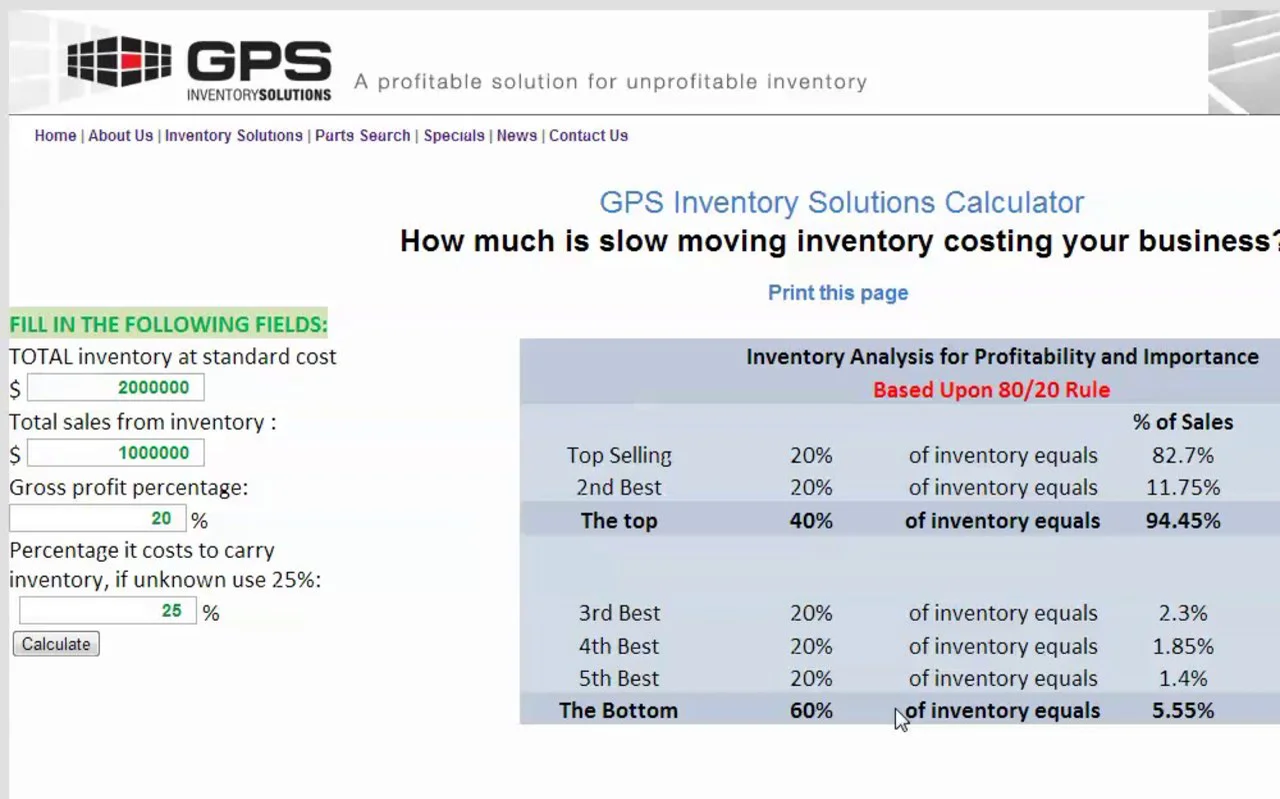 Slow Moving Inventory Solutions Inventory carrying cost calculator on Vimeo