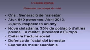Conferència:  2 anys del mandat municipal 2011-2015. Balanç