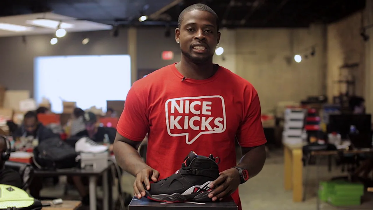 Jordan 8 bred hot sale on feet