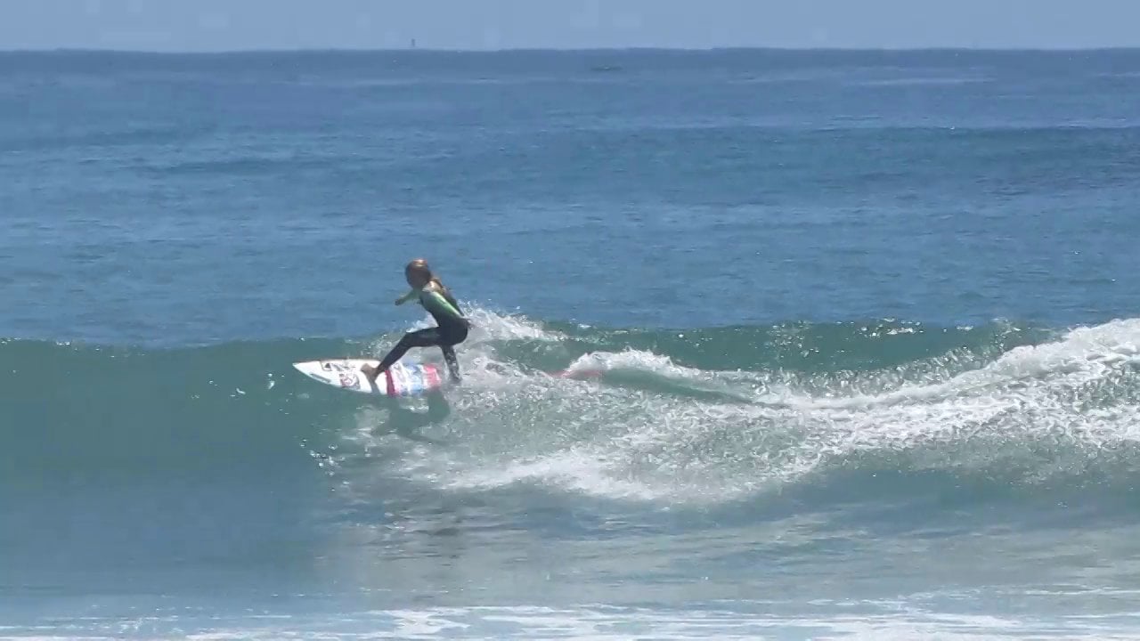 Sophie Falzone Surfing California 2013