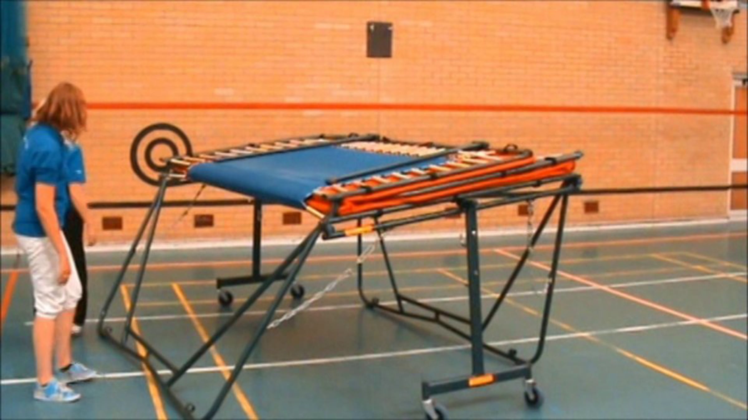 Trampoline manual handling