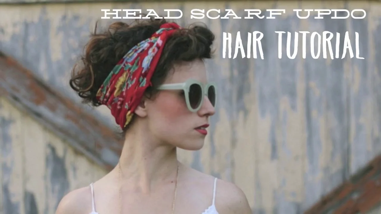 Head on sale scarf updo