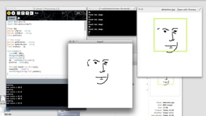 - Drawing faces as instructed by facial recognition...