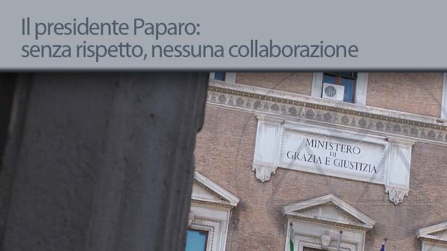 Il presidente Paparo: senza rispetto, nessuna collaborazione - 5/7/2013