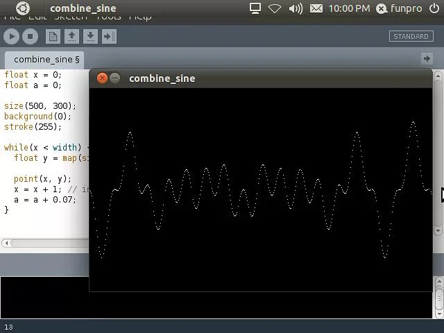 Learn programming 44: Combine sine functions to create crazy waveforms on  Vimeo