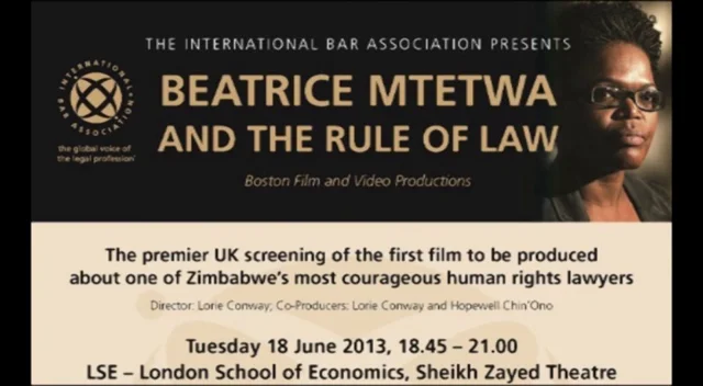 Beatrice Mtetwa and the Rule of Law UK premiere event and Q A session