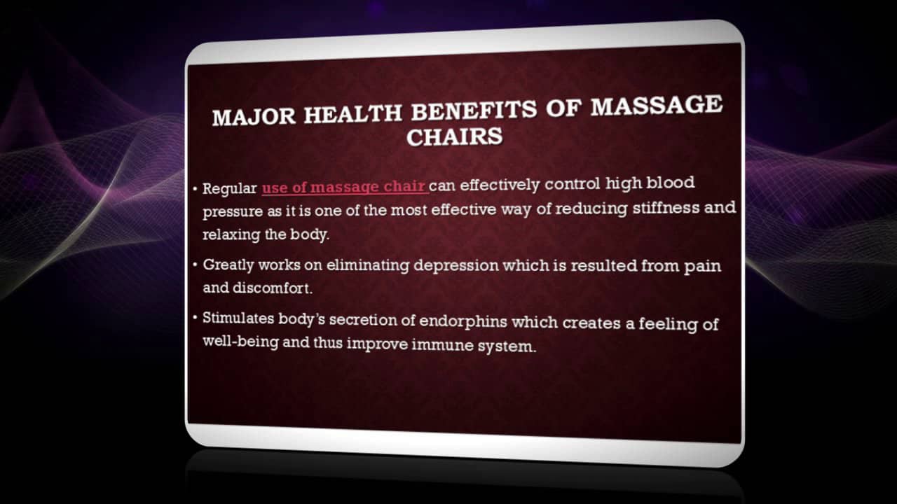 Massage Chair Health Benefits on Vimeo